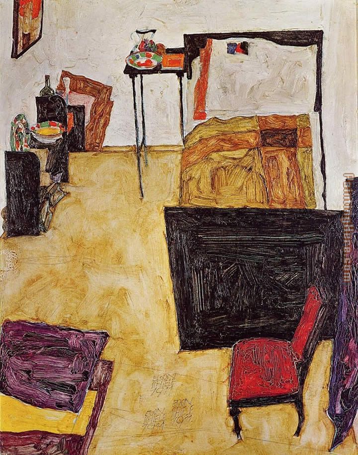 Schiele's Room in Neulengbach painting - Egon Schiele Schiele's Room in Neulengbach art painting